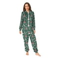 thumbnail image 2 of FORMRS Onesies Pajama for Adults Unisex Hoodie Winter Jumpsuit One Piece Sleepwear, Sizes S-2XL, Red Christmas Trees, 2 of 7