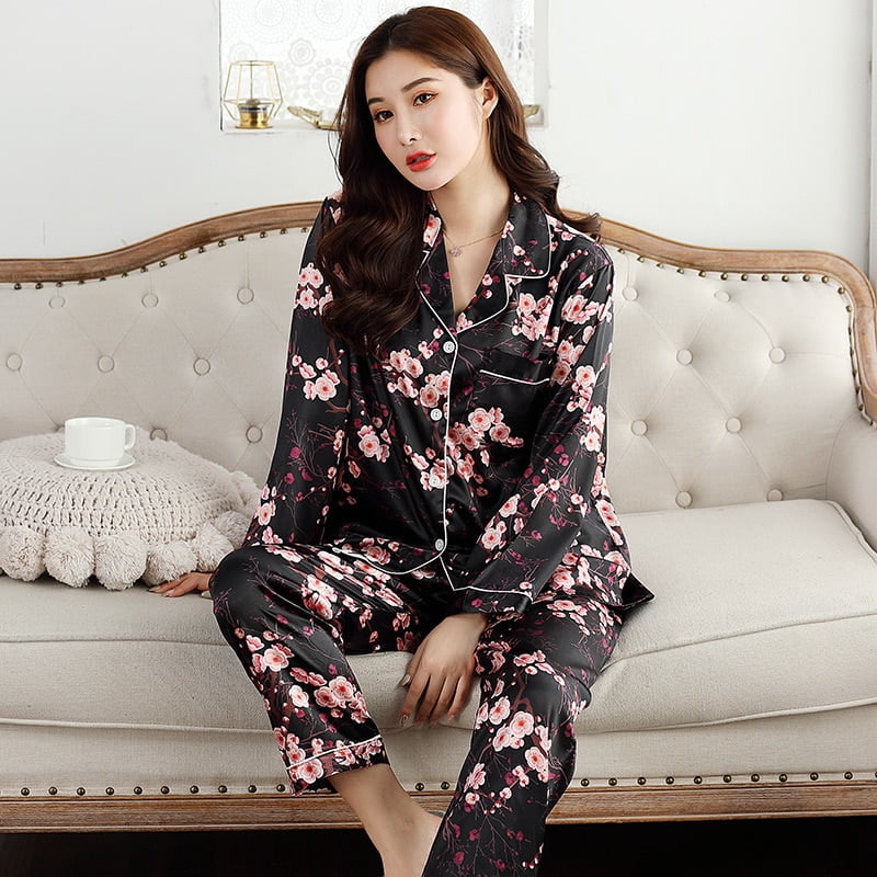Winter silk nightgown sale