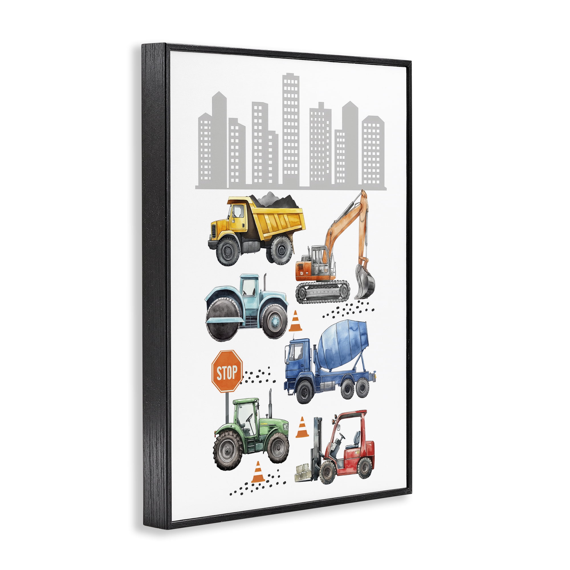 Stupell Industries City Keeps Moving Black Framed Giclee Art, design by Christine Simpson Art