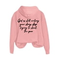 thumbnail image 4 of Baberdicy Essentials Hoodie Women's Trust God God Is Still Writing Your Story Print Casual Hooded Hoodies for Women Pink, 4 of 4