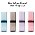 thumbnail image 3 of Worallymy Juego de vasos para cepillos de dientes de viaje portátil para pareja taza de enjuague bucal caja de almacenamiento para lavado y cepillado azul Worallymy JD735804421, 3 of 7