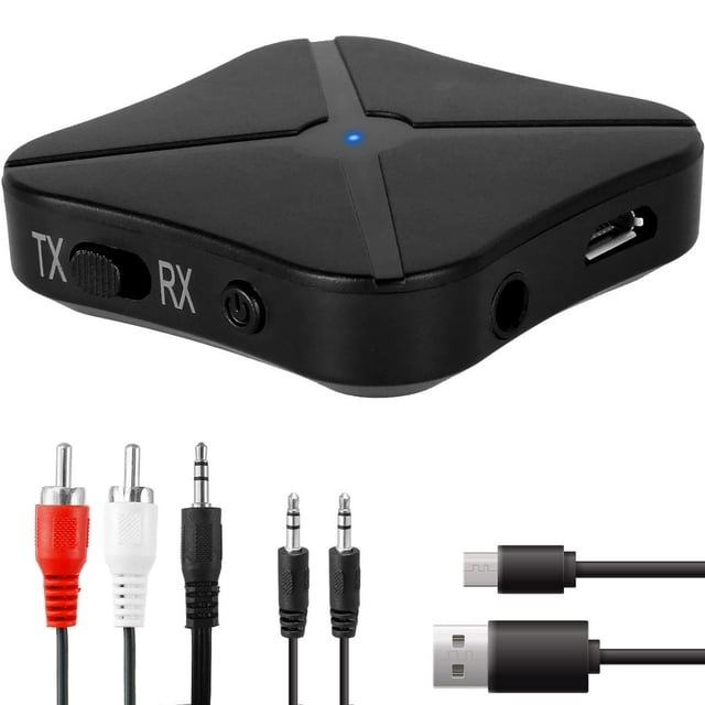 HIFI Bluetooth Wireless Audio 4.2 Transmitter Receiver Wireless Bluetooth Audio Adapter 3.5mm AUX RCA Stereo Output for TV MP3 PC CD Player Tablets and Car Stereo