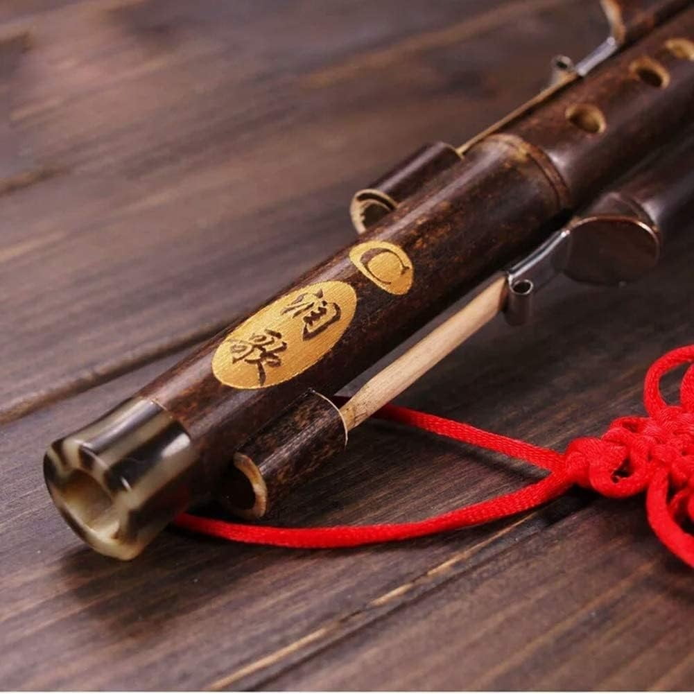 Chinese Handmade Black Hulusi Gourd Cucurbit Flute Ethnic Musical Instrument Key Of B With Case For Beginner Music Lovers,Black Cucurbit Flute