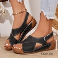 thumbnail image 4 of Yyuenw Women's Fashion Casual Spring And Summer Comfortable Solid Color Open Toe Thick Bottom Wedge Heel Sandals, 4 of 9