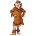 thumbnail image 1 of Fun World Costumes Baby Girl's Native American Toddler Girl Costume, Brown,, 1 of 2
