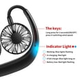thumbnail image 4 of Hands-Free Neck Fan, Lightweight Wearable Cooling Fan, 3-Speed Adjustable, 360° Rotatable Dual Head Fan, USB Rechargeable for Office, Travel, Summer, 4 of 8