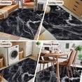 thumbnail image 5 of Area Rug for Living Room, Black Marble Non-Slip Indoor Large Carpet for Bedroom/Dining Room, Vintage Minimalism White Abstract Texture Washable Low-Profile Rectangle Floor Runner Rugs - 4 x 6 Ft, 5 of 7