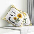 thumbnail image 3 of Sunflowers Pillow Covers 20x20 Inch Decorative Throw Pillow Cover, Yellow Floral Botanical Checkered Farmhouse Sofa Pillowcases Accent Cushion Case Home Decor Bedroom Living Room, 3 of 6
