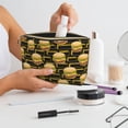 thumbnail image 6 of Toiletry Bag, Cute Hamburger Block Leather Waterproof Travel Makeup Cosmetic Bag Organizer, Large Capacity Toiletry Bag for Travel Size Toiletries, Skin Care Bag for Women, 6 of 8