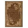 thumbnail image 2 of Vintage Floral Power-Loomed Indoor Area Rug  with Border,  7' x 9', Mocha by Blue Nile Mills, 2 of 6