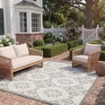 thumbnail image 3 of Safavieh Courtyard Louis Geometric Indoor/Outdoor Area Rug, Light Gray/Anthracite, 5'3" x 7'7", 3 of 10