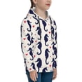 thumbnail image 3 of Pofeuu Seahorses and Hearts Print Kids Pullover Hoodies Warm Thick Hooded Sweatshirt with Packet for Boys Girls-X-Large, 3 of 6