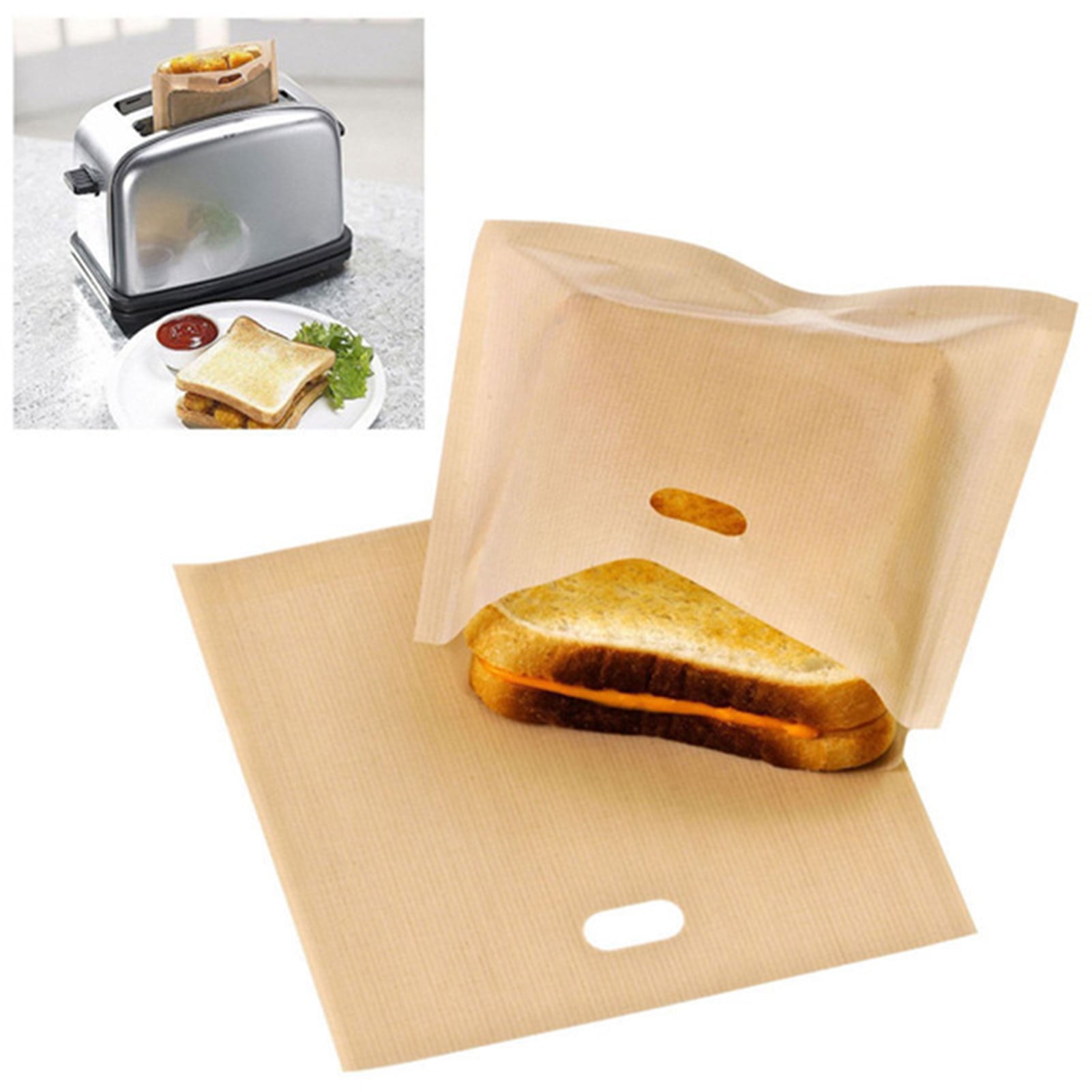 Travelwant Non Stick Toaster Bags Reusable and Heat Resistant Easy to Clean,Perfect for Grilled Sandwiches - Walmart.com