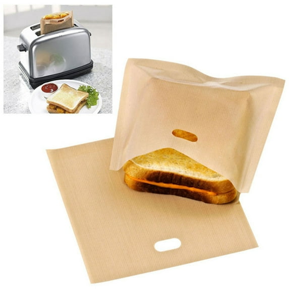 Happy date Non Stick Toaster Bags Reusable and Heat Resistant Easy to Clean,Perfect for Grilled Cheese Sandwiches