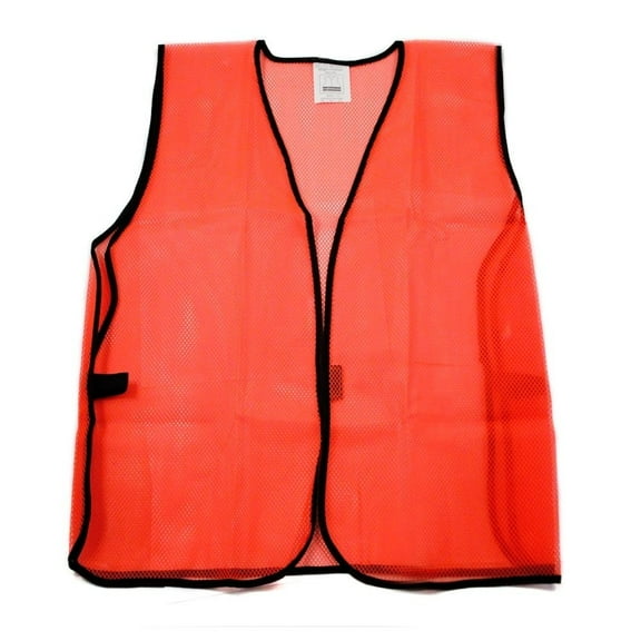 Universal Safety Vest High Visibility Orange Mesh Unisex One Size Fits All