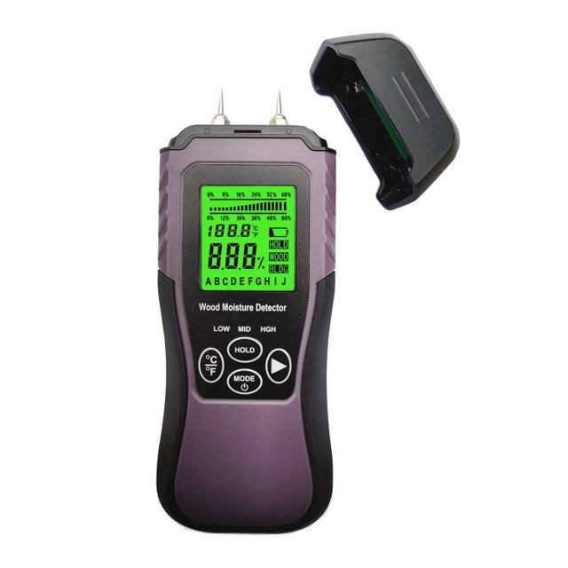 Medidor de humedad para madera, detector digital de humedad tipo pin para madera, leña, ladrillo, yeso, papel, suelo, yeso, medidor de humedad preciso para carpintería Zefei Wu 1327537073376