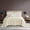 1 - Ivory Yellow - Paisley Stitched-Extra Wide Super King (128" x 120"), variant on Extra Wide Super King (128" x 120") 2 - Polar Night - Damask Stitched Bedding Set