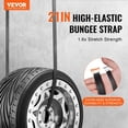 thumbnail image 2 of 50 Strand Flat Elastic Cord 19.8mm Heavy Duty Elastic Band with Steel S Hooks 21 Inch for Cargo Tarpaulins Trucks Tents Black, 2 of 6