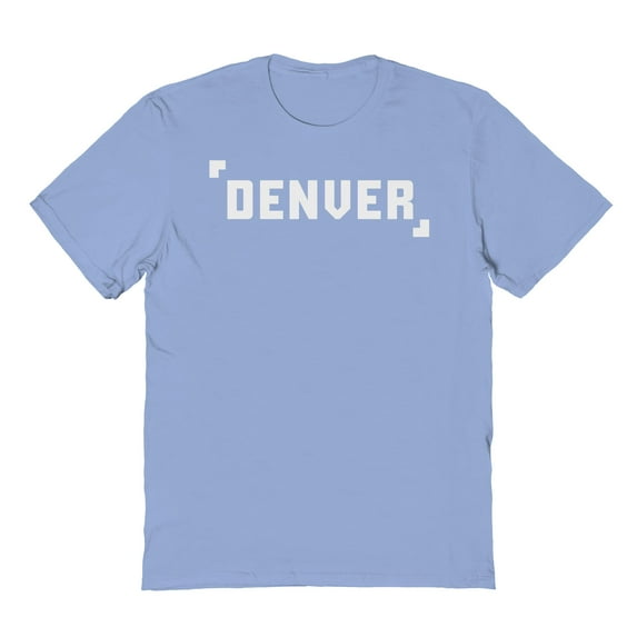 Denver Colorado Graphic Light Blue Men's Cotton T-Shirt