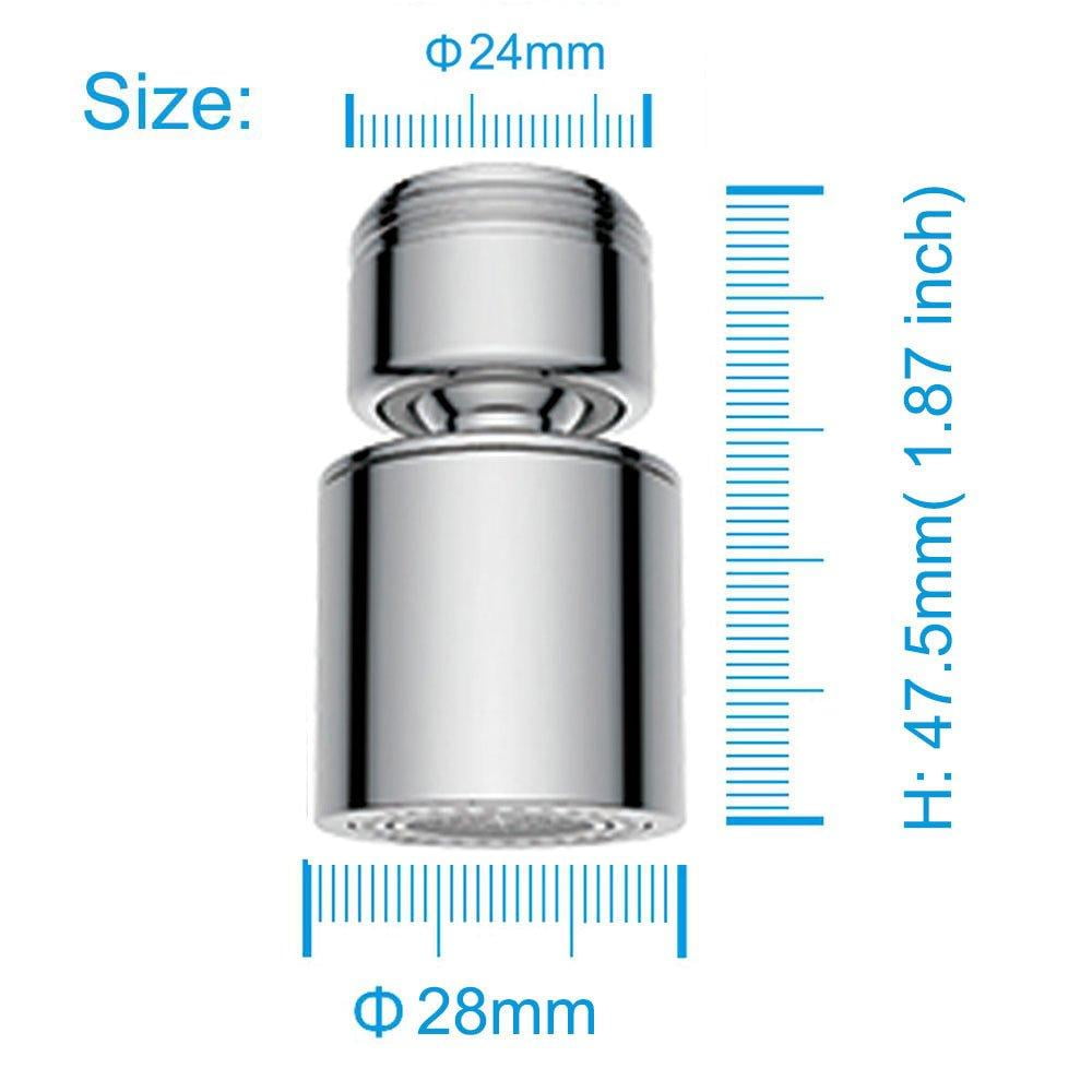 Hibbent 80degree Rotate Dualfunction Kitchen Sink Faucet Aerators 2