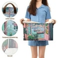 thumbnail image 5 of Yayeee Foldable Storage Basket for Shelves with Handles Waterproof Cloth Bins, Pink Door, 5 of 7