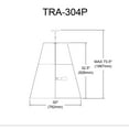 thumbnail image 2 of Dainolite TRA-304P-BK-WH 4 Light 30 in. Trapezoid Pendant, White Shade - White Fabric Diffuser - Black, 2 of 5