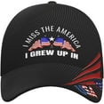 thumbnail image 2 of I Miss The America I Grew Up in Distressed Dad Hat Baseball Caps for Men 90s Washed Denim Adjustable Strapback Baseb, 2 of 7