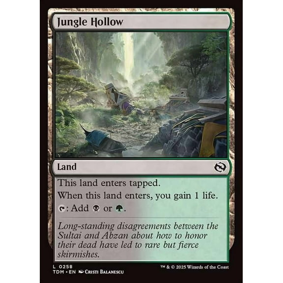 MtG Tarkir: Dragonstorm Common Jungle Hollow (FOIL) #258