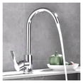 thumbnail image 2 of Kitchen Sink Faucet Cold Hot Mixer Swivel Tap Polished Chrome Plated Sprayer Single Handle, 2 of 7