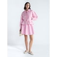 thumbnail image 3 of Free Assembly Women's and Women's Plus Houndstooth Peplum Jacket, Sizes XS-4X, 3 of 6