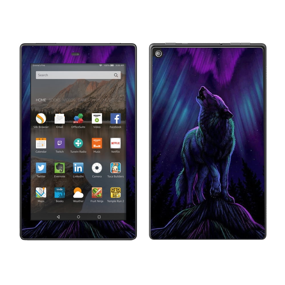 Skins Decals For Amazon Fire Hd 8 Tablet / Wolf In Glowing Purple