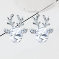 thumbnail image 5 of Large Flower Stud Earrings Floral Earrings for Women Double Piercing Elegant Jewelry, 5 of 5
