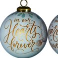 thumbnail image 3 of White and Gold In Our Hearts Forever Hand Painted Mouth Blown Glass Ornament, 3 of 4
