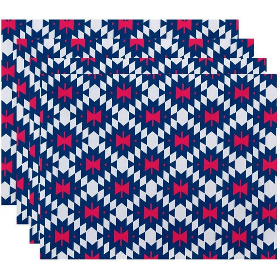 Simply Daisy 18" x 14" Jodhpur Kilim 2 Geometric Print Placemat