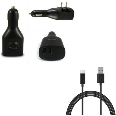 Car Home Charger w 6ft USB-C Cable 2-Port USB 2-in-1 Adapter Cord B8W for Meberry M7 10.1 - Microsoft Surface Go (10 ) - Motorola One Zoom  Moto Z4 Z3 Play Z2 Play Z Play Droid Force Droid X4 price history on PriceWatchPro