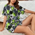 thumbnail image 4 of Sikiie Football Womens Pajama Sets Short Sleeve Top With Pants Sleepwear 2 Piece Lounge SetX-Large, 4 of 6