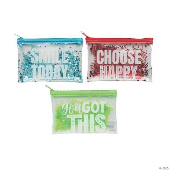 Positive Sayings Coin Purses, Birthday, Apparel Accessories, 12 Pieces