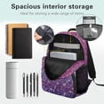 thumbnail image 6 of Garronmavis Glitter Galaxy Axolotl 17-inch Kids Backpack, Large Capacity Multi-Pocket School Bag with Adjustable Padded Straps, for Elementary Boys Girls Daily School Travel Outdoor Use, 6 of 8