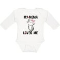 thumbnail image 3 of Inktastic My Mema Loves Me Girls Girls Long Sleeve Baby Bodysuit, 3 of 5
