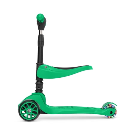 Jetson Spot Red LED Light-up Kids Kick Scooter with Seat Supports for Ages 3+  Unisex