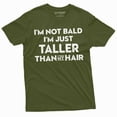 thumbnail image 5 of Men's I am not Bald T-shirt Funny Bald Man tee husband dad grandpa Boyfriend Taller than my hair tee (Medium Navy Blue), 5 of 7