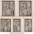 thumbnail image 6 of Homieasy 14.8'' - 48'' W Closet System with Drawers and Hanging Rods(Cut to Fit), Gray, 6 of 7