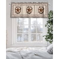 thumbnail image 5 of Western Star Pinecone Garland Curtain Valances,Vintage Black Buffalo Plaid Small Window Treatment for Kitchen Living Room Bathroom,42" x 18", 5 of 7