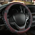 thumbnail image 6 of Tgbvmt Universal No-Slip Breathable Leather Car Steering Wheel Cover Stylish Honeycomb Design for Comfortable All-Season Driving Fits Diameter Steering Wheels for Safe Comfortable Driving Experience, 6 of 6
