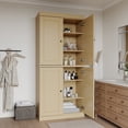 thumbnail image 3 of Palace Imports 100% Solid Wood 32" Bathroom Cabinet with Solid Doors and Adjustable Shelves, Yellow, 3 of 6