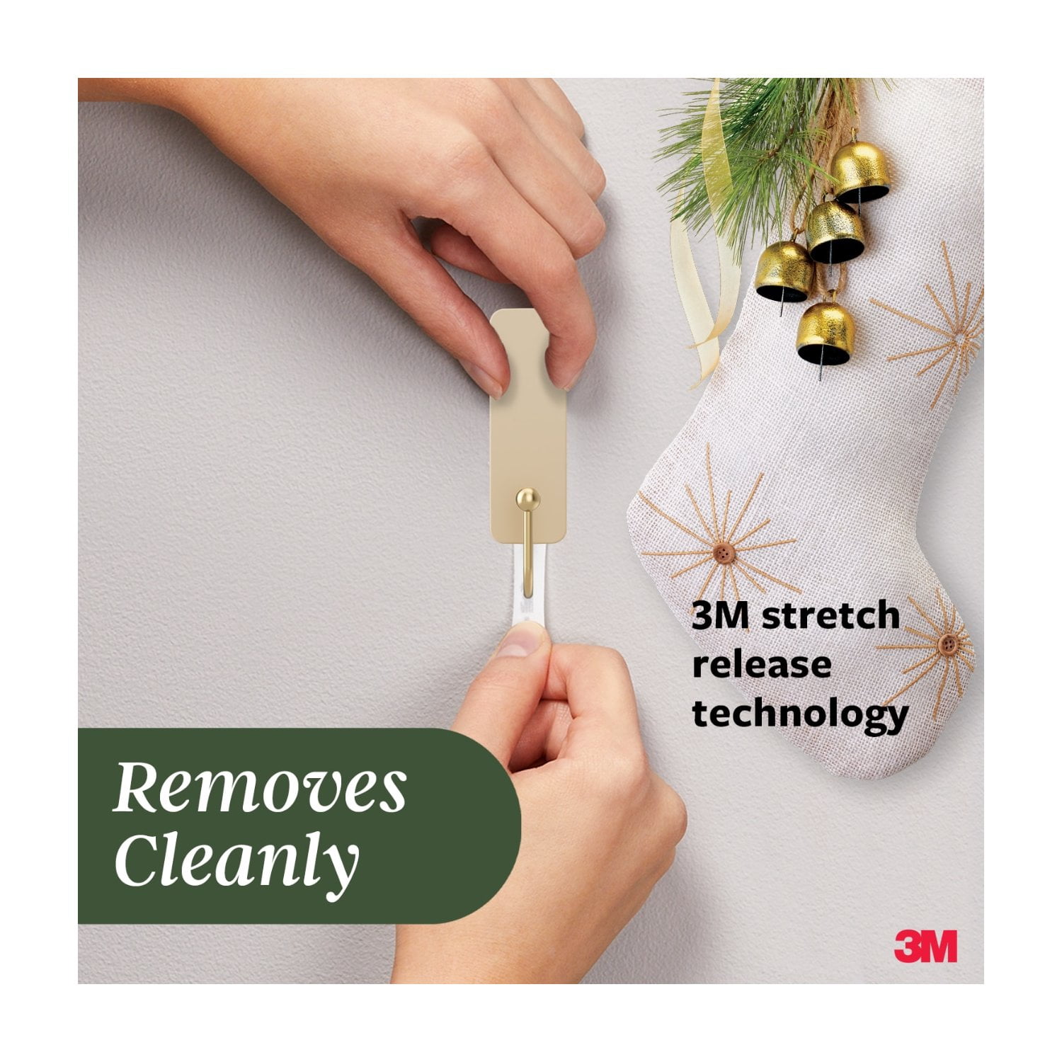 Command Medium Hooks, Latte, Holds 3 lbs, 4 Hooks, 6 Adhesive Strips