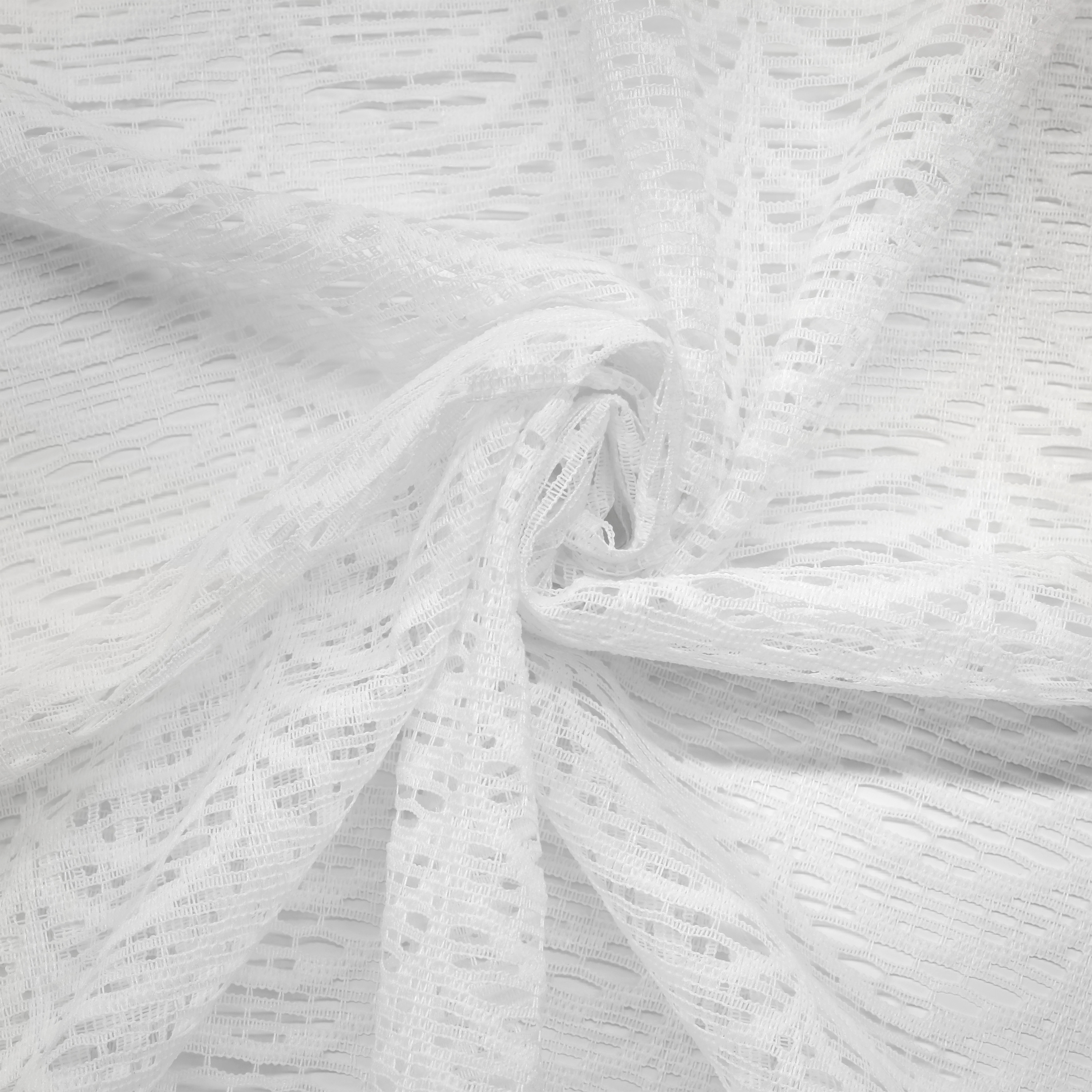 Elsa Modern Lace Grommet Curtain Panel 52" x 95" in White