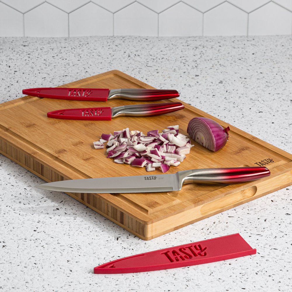 Tasty Chef Knife Set, 3 Piece, with 8" Chef, 5" Utility and 3.5" Paring