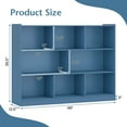 thumbnail image 3 of Costway 8 Cube 3-Tier Open Wooden Bookshelf Toy Storage Organizer with Anti-toppling Kits Blue, 3 of 10