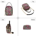 thumbnail image 3 of FORMRS Crossbody Bag for Women Quilted Travel Shoulder Cell Phone Purse with Chain Strap Handbag, Colorful Block Pattern, 3 of 7
